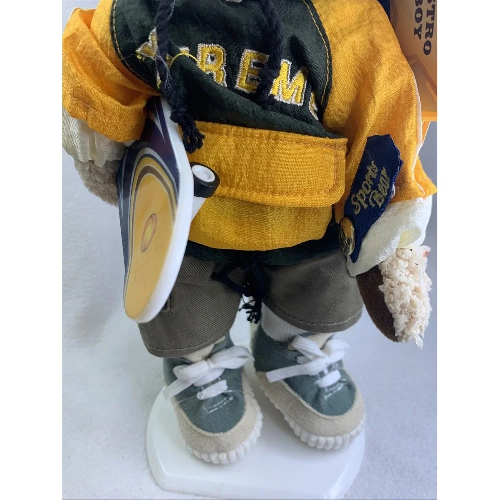 Brass‎ Button Sports Bears Astro Boy Plush OS Green Yellow Skateboarder